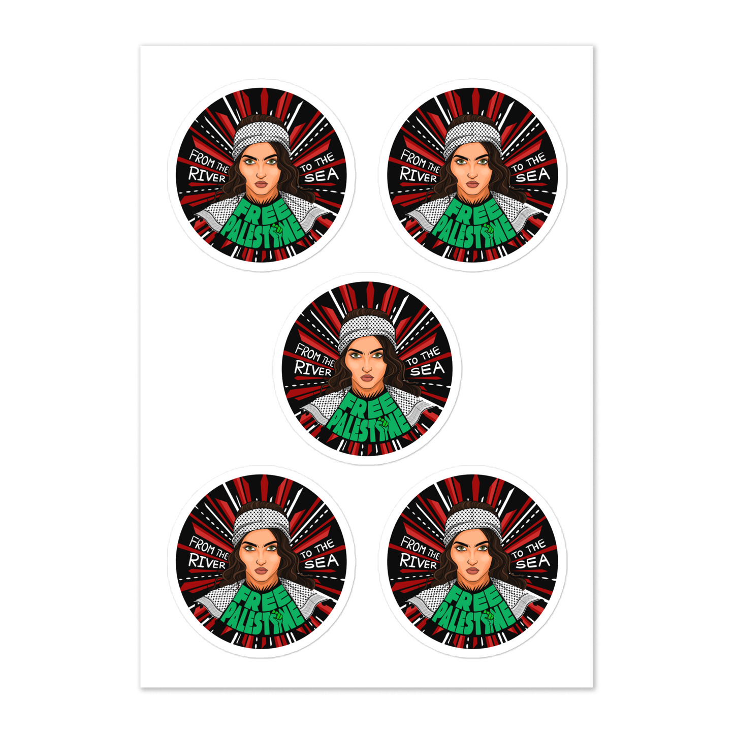 Free Palestine: Sticker sheet