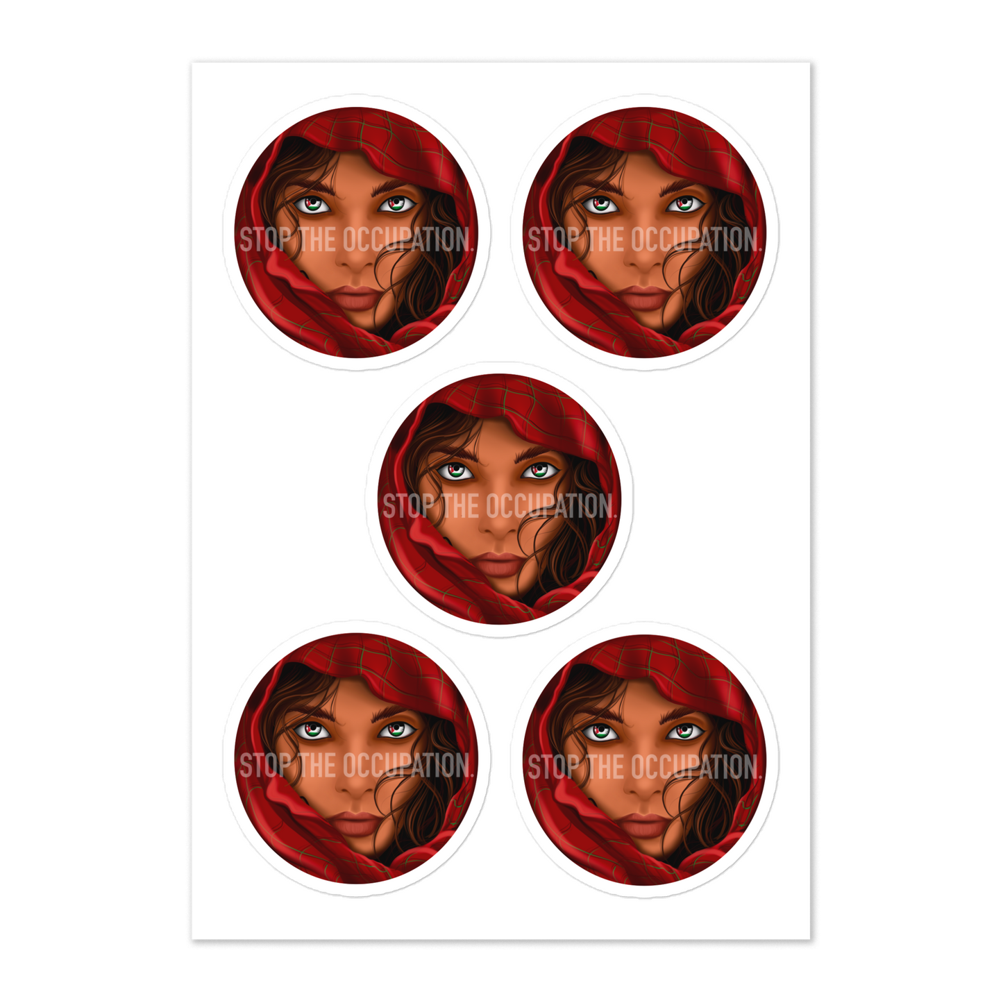 Free Palestine: Sticker sheet