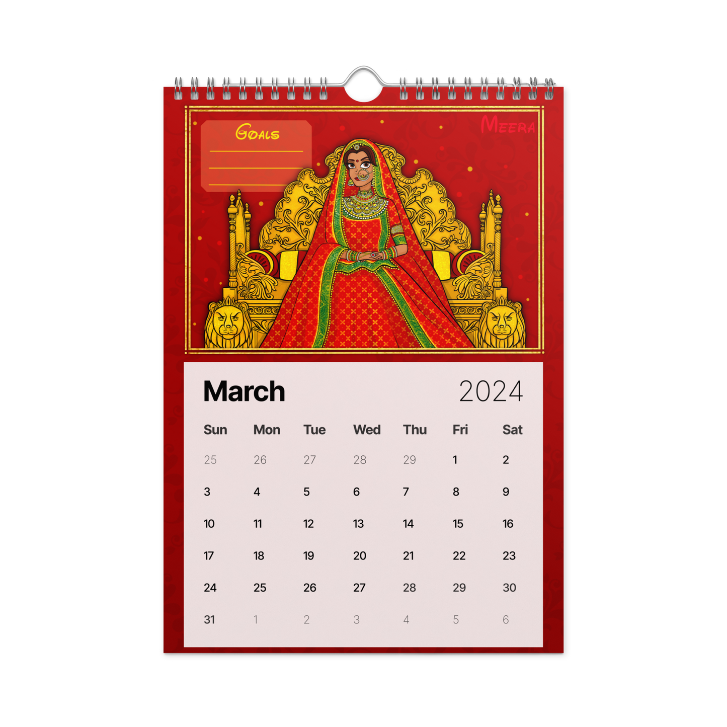 Desi Royalty - Wall calendar (2024)