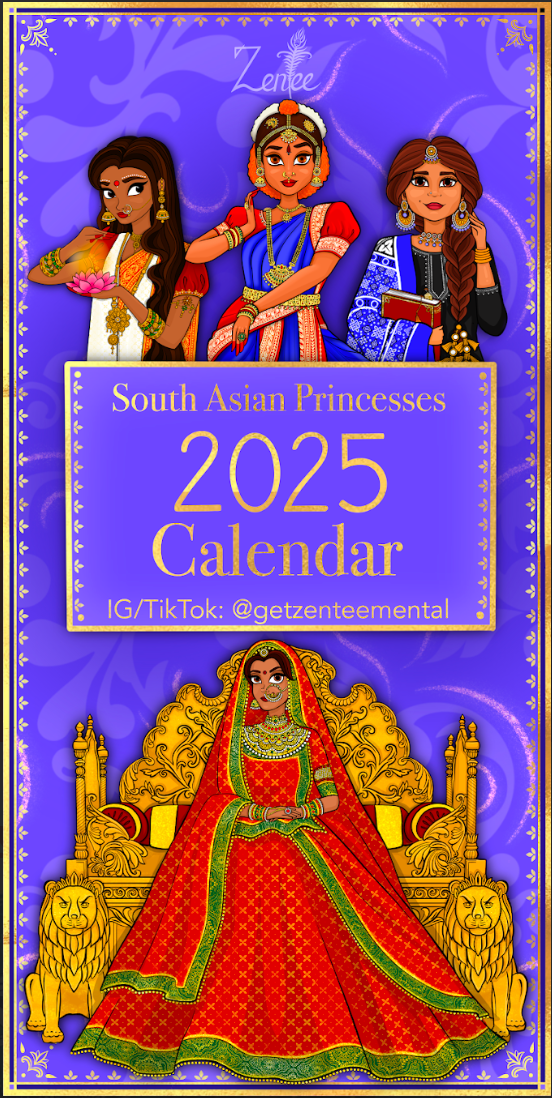 Desi Royalty: 2025 Wall Calendar