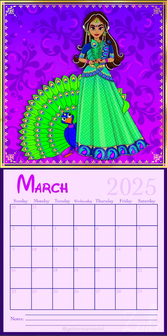 Desi Royalty: 2025 Wall Calendar