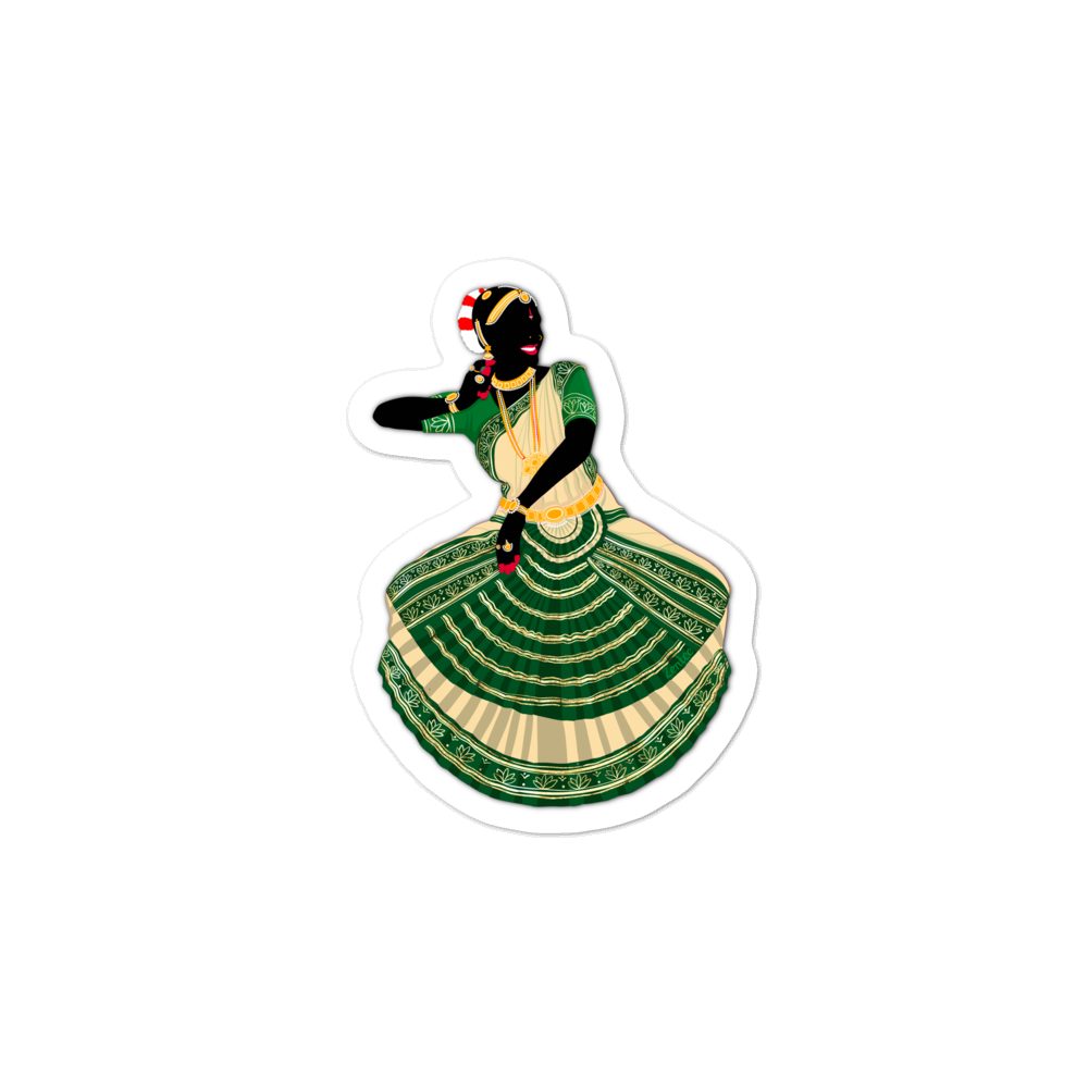 Dancing Queen: Bharatanatyam - Bubble-free stickers