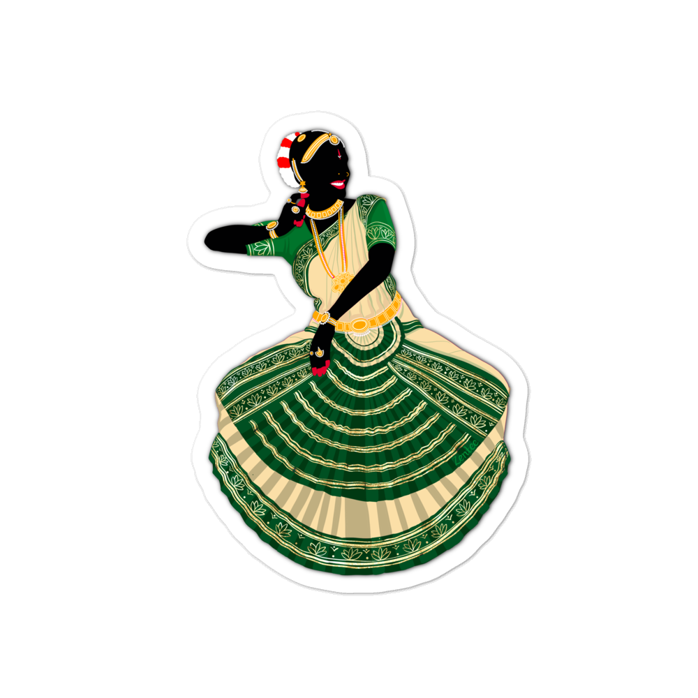 Dancing Queen: Bharatanatyam - Bubble-free stickers