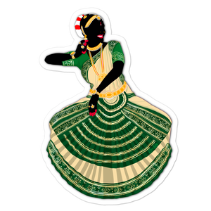Dancing Queen: Bharatanatyam - Bubble-free stickers